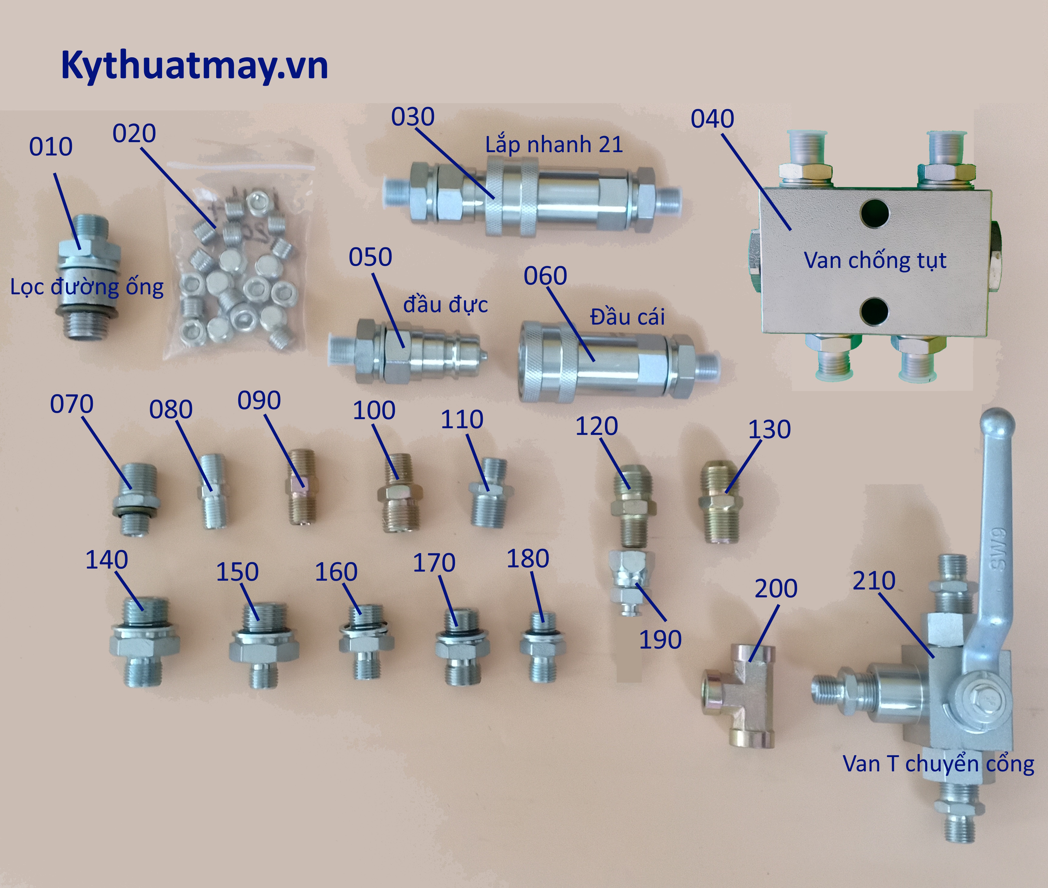 11 Phụ kiện ren van chia T nối nhanh